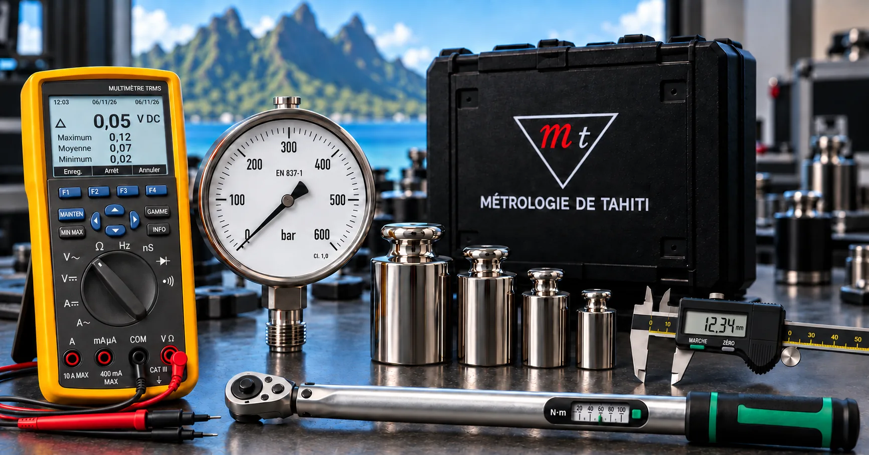 Measuring instruments at Métrologie de Tahiti